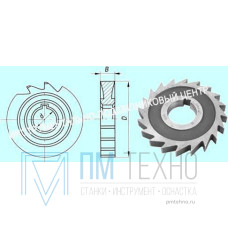 Фреза дисковая пазовая  100х16х32 Р6М5, Z =20
