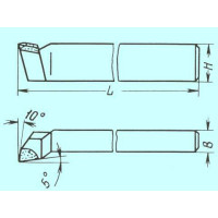 Резец Подрезной отогнутый 25х16х140 Т15К6 ГОСТ 18880-73 ХИЗ