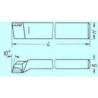 Резец Проходной упорный отогнутый 25х20х170 ВК8